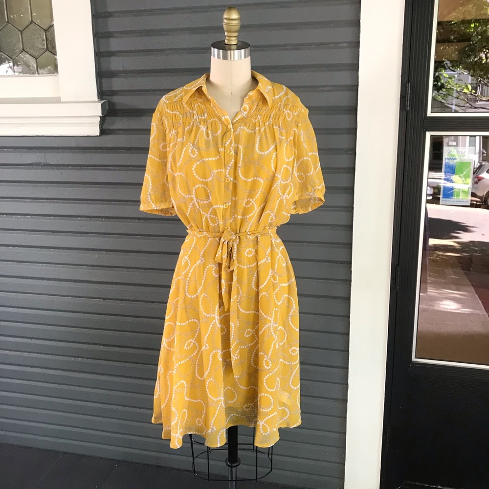 Mustard shirtdress